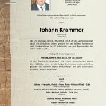 Nachruf Johann Krammer